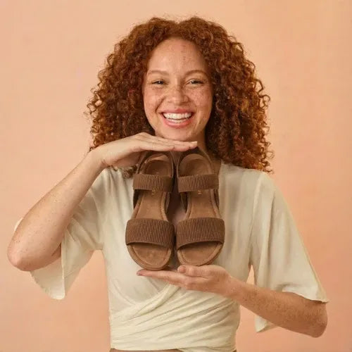 Sandália Ortopédica Feminina Avelã