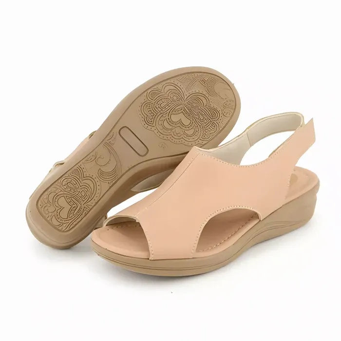 Solado da sandália ortopédica feminina nude