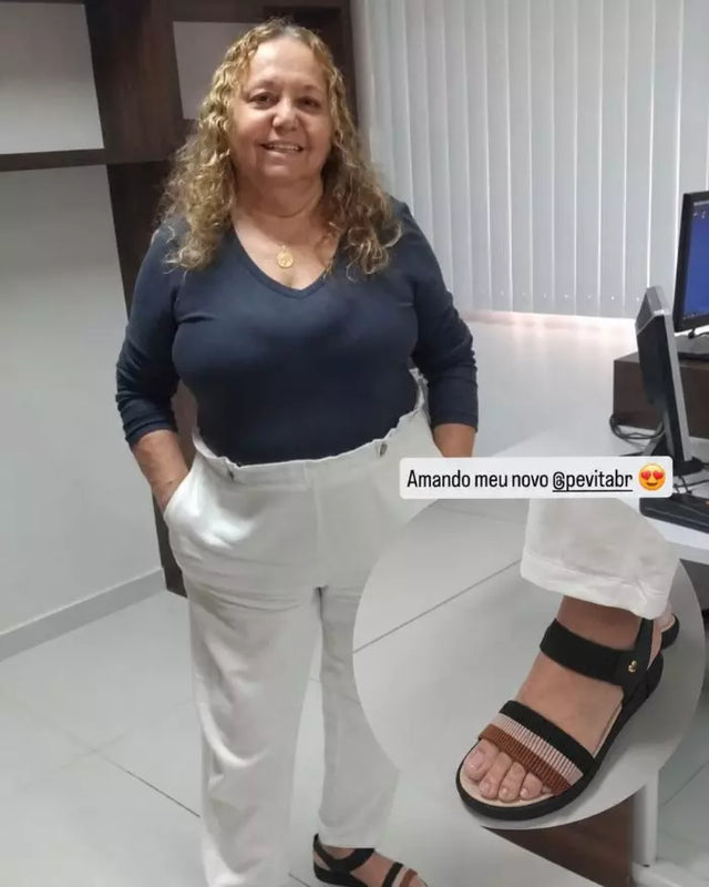 sandália ortopédica feminina pévita